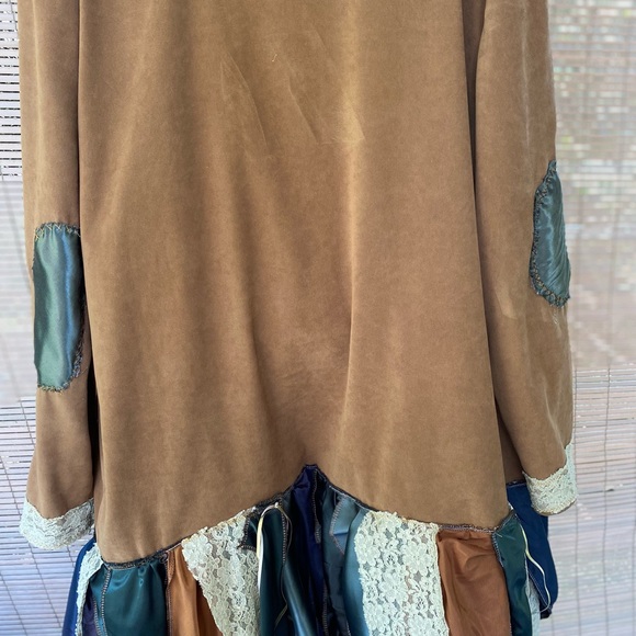 Upcycled Bohemian Brown Plus Blazer Mermaidcore - Picture 8 of 8